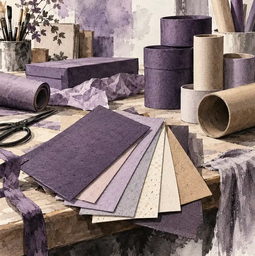 Illustration of packaging businesses equipment and workspace